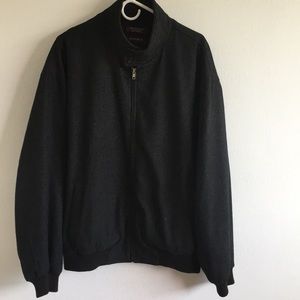Nordstrom wool black bomber jacket